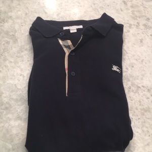 Long sleeve Burberry polo in a kids 14y